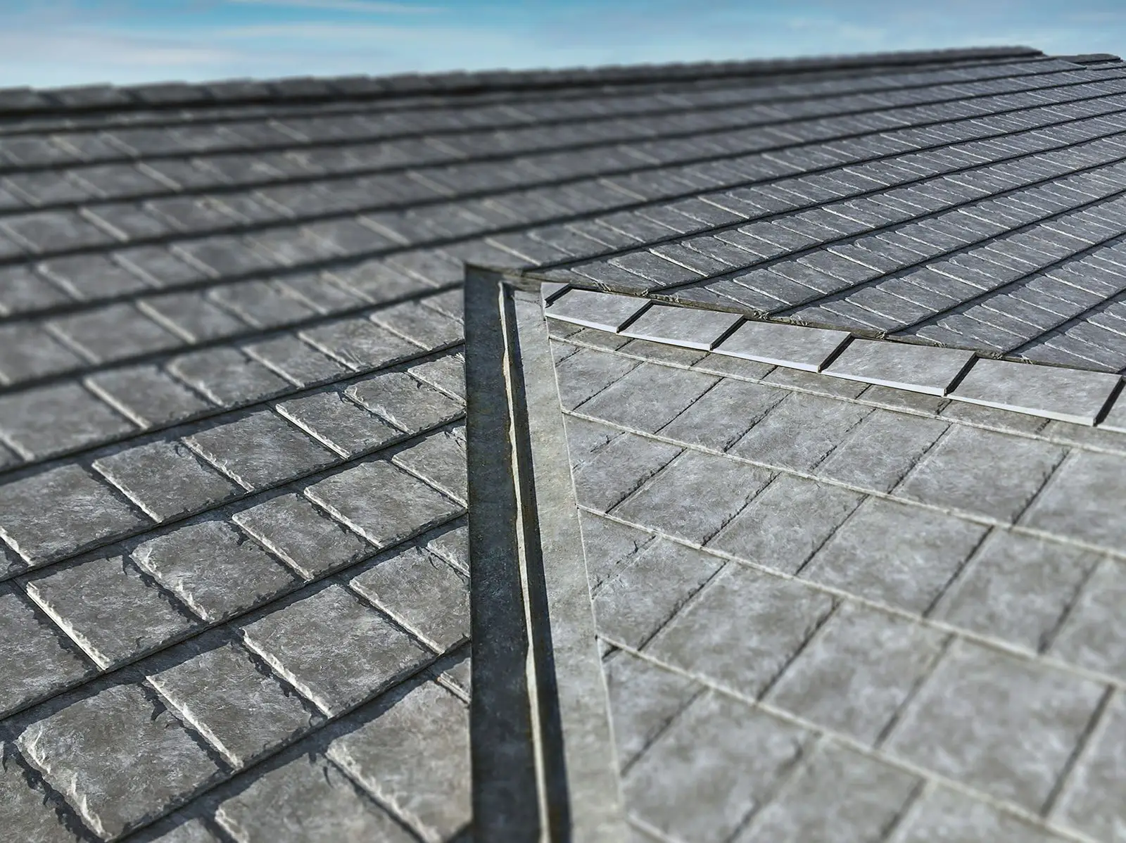 ProVia metal slate roof detail